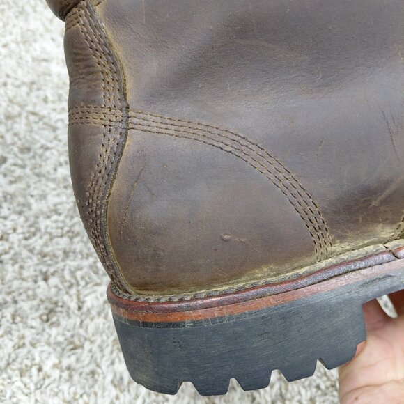 Chippewa L.L.Bean Katahdin Iron Works Brown Leather Boots Men’s 12 D USA - Picture 11 of 15